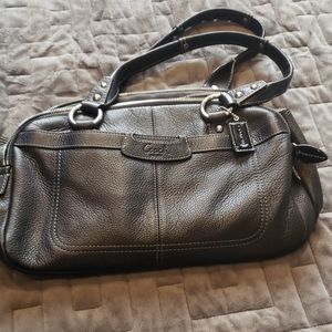 Black leather bag